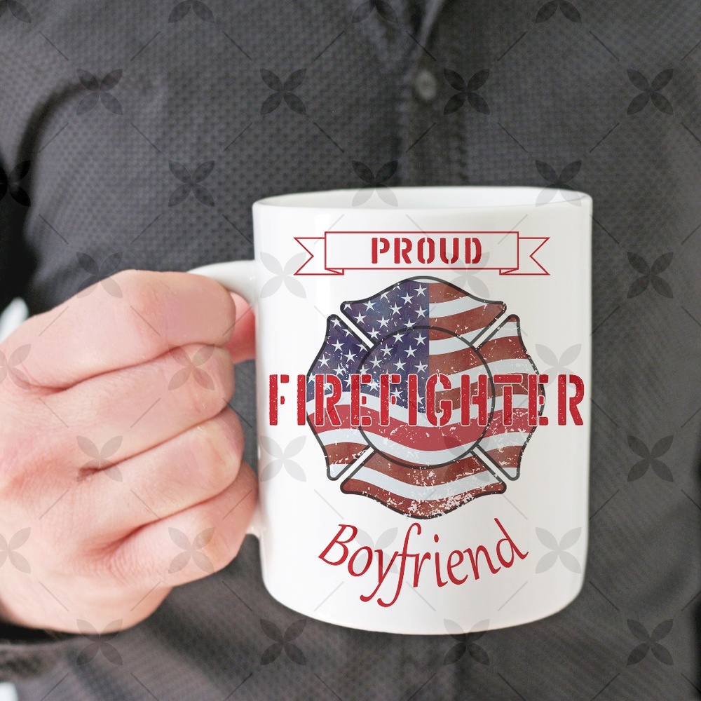 Proud Firefighter Boyfriend Mug